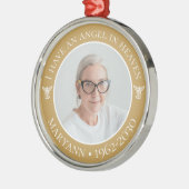 Angel in Heaven Memorial Metalen Ornament (Links)