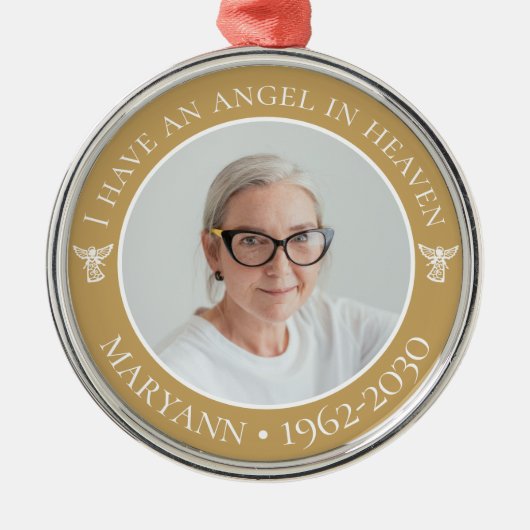 Angel in Heaven Memorial Metalen Ornament (Voorkant)
