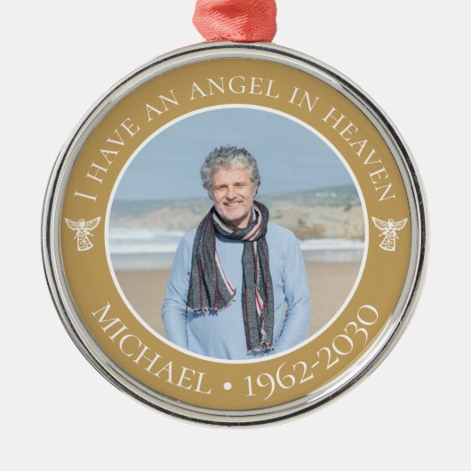 Angel in Heaven Memorial Metalen Ornament (Voorkant)