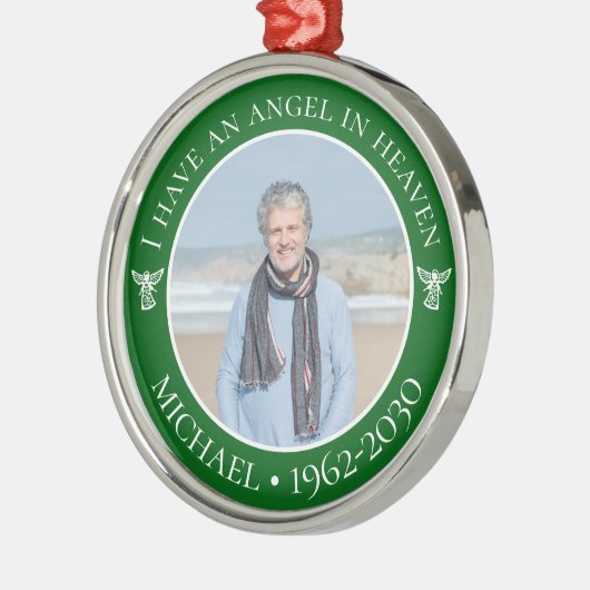 Angel in Heaven Memorial Metalen Ornament (Links)