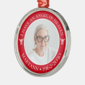 Angel in Heaven Memorial Metalen Ornament (Links)