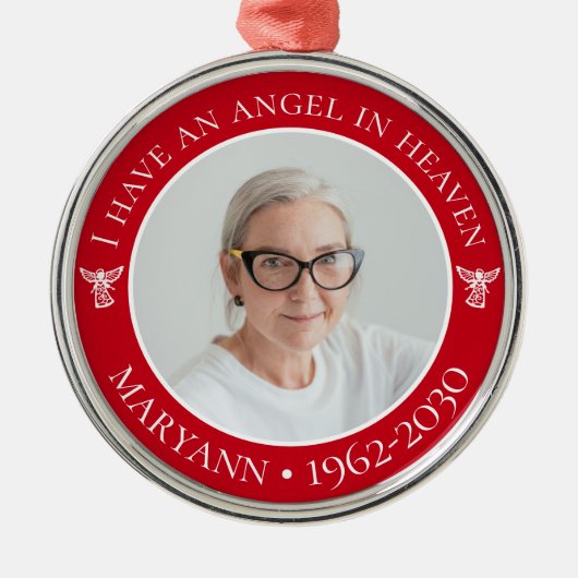 Angel in Heaven Memorial Metalen Ornament (Voorkant)