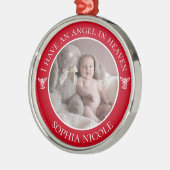 Angel in Heaven Memorial Metalen Ornament (Links)