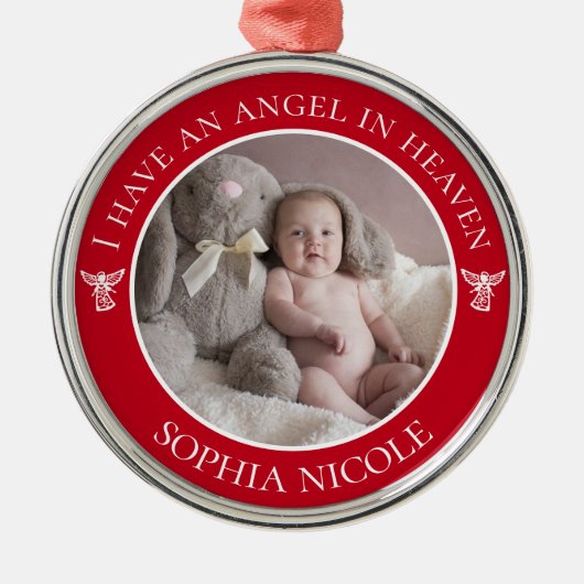 Angel in Heaven Memorial Metalen Ornament (Voorkant)