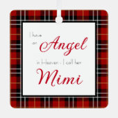 Angel in Heaven Mimi Memorial Foto Metalen Ornament (Voorkant)