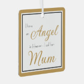 Angel in Heaven Mum Memorial Foto Metal Ornament (Voorkant Rechts)