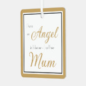 Angel in Heaven Mum Memorial Foto Metal Ornament (Voorkant links)