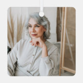 Angel in Heaven Mum Memorial Foto Metal Ornament (Achterkant)