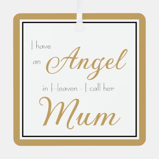 Angel in Heaven Mum Memorial Foto Metal Ornament (Voorkant)