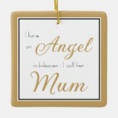 Angel in Heaven Mum Memorial Keramisch Ornament (Voorkant)