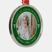 Angel in Heaven Mum Memorial Metalen Ornament (Rechts)