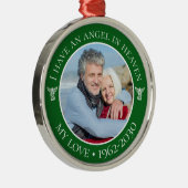Angel in Heaven My Love Memorial Metalen Ornament (Rechts)