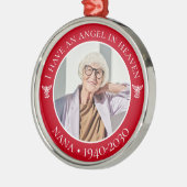 Angel in Heaven Nana Memorial Metalen Ornament (Links)