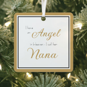 Angel in Heaven Nana Memorial Metalen Ornament
