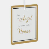 Angel in Heaven Nonno Memorial Foto Metalen Ornament (Voorkant Rechts)