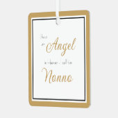 Angel in Heaven Nonno Memorial Foto Metalen Ornament (Voorkant links)