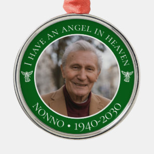 Angel in Heaven Nonno Memorial Foto Metalen Ornament
