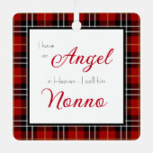 Angel in Heaven Nonno Memorial Foto Metalen Ornament (Voorkant)