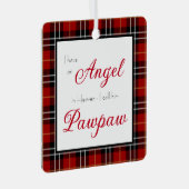 Angel in Heaven Pawpaw Memorial Metalen Ornament (Voorkant Rechts)