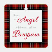 Angel in Heaven Pawpaw Memorial Metalen Ornament (Voorkant)