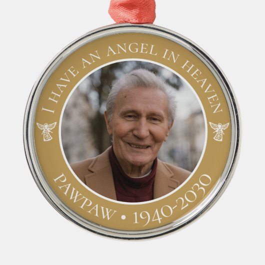 Angel in Heaven Pawpaw Memorial Metalen Ornament (Voorkant)
