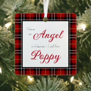 Angel in Heaven Poppy Memorial Foto Metalen Ornament