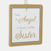 Angel in Heaven Sister Memorial Foto Keramisch Ornament (Rechts)