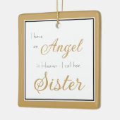 Angel in Heaven Sister Memorial Foto Keramisch Ornament (Links)