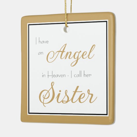 Angel in Heaven Sister Memorial Foto Keramisch Ornament (Links)