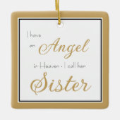 Angel in Heaven Sister Memorial Foto Keramisch Ornament (Voorkant)