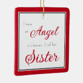 Angel in Heaven Sister Memorial Foto Keramisch Ornament (Rechts)