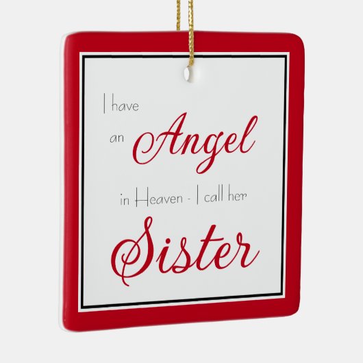 Angel in Heaven Sister Memorial Foto Keramisch Ornament (Rechts)