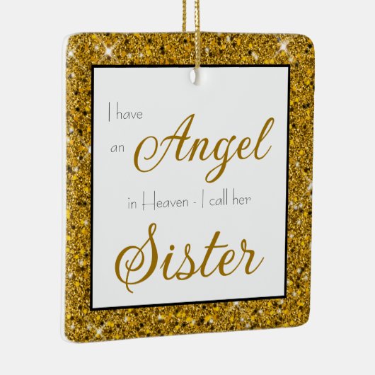Angel in Heaven Sister Memorial Foto Keramisch Ornament (Rechts)