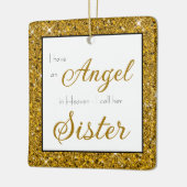 Angel in Heaven Sister Memorial Foto Keramisch Ornament (Links)