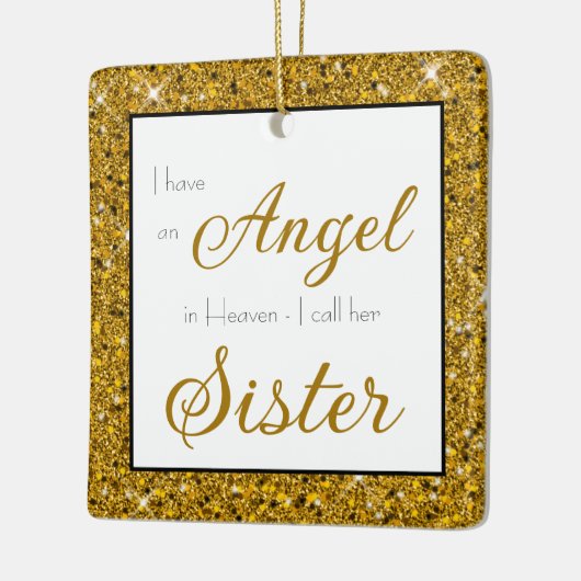 Angel in Heaven Sister Memorial Foto Keramisch Ornament (Links)