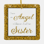 Angel in Heaven Sister Memorial Foto Keramisch Ornament (Voorkant)