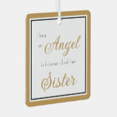 Angel in Heaven Sister Memorial Foto Metalen Ornament (Voorkant Rechts)