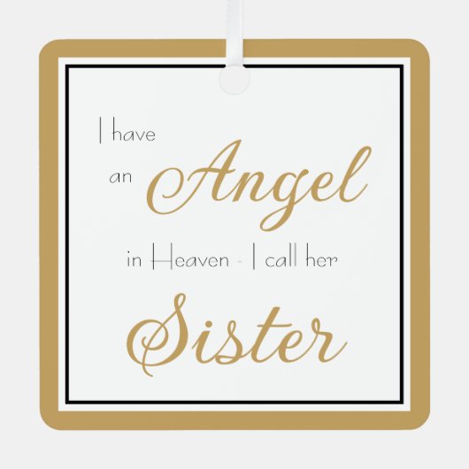 Angel in Heaven Sister Memorial Foto Metalen Ornament (Voorkant)