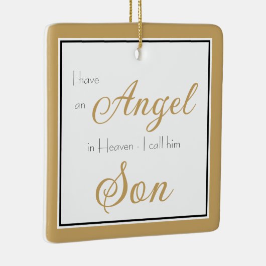 Angel in Heaven Son Memorial Keramisch Ornament (Rechts)