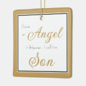 Angel in Heaven Son Memorial Keramisch Ornament (Links)