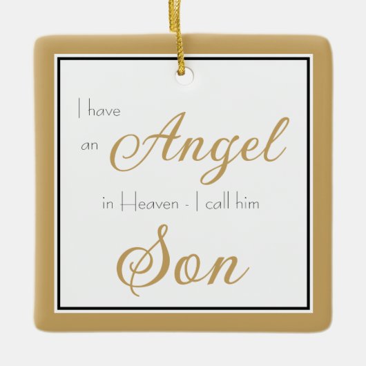 Angel in Heaven Son Memorial Keramisch Ornament (Voorkant)