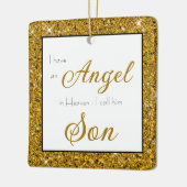 Angel in Heaven Son Memorial Keramisch Ornament (Links)