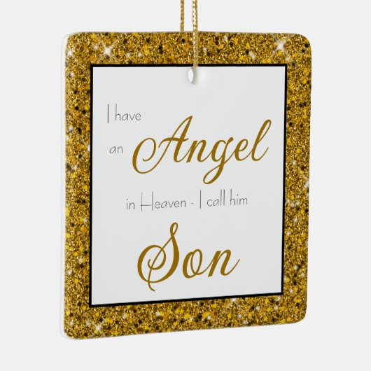 Angel in Heaven Son Memorial Keramisch Ornament (Rechts)