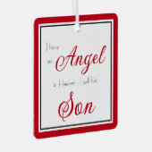 Angel in Heaven Son Memorial Metalen Ornament (Voorkant Rechts)