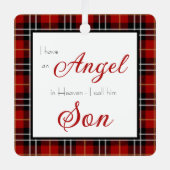 Angel in Heaven Son Memorial Metalen Ornament (Voorkant)