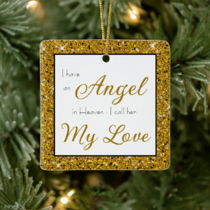 Angel in Heaven Wife Memorial Keramisch Ornament