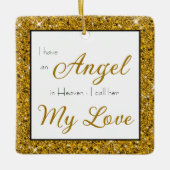 Angel in Heaven Wife Memorial Keramisch Ornament (Voorkant)