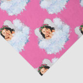Angel in het 5-roze WRAPPINGPAPIER met wolken Tissuepapier (Detail)
