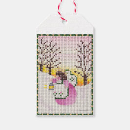 Angel in het bossen cadeaulabel