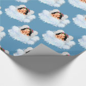 Angel in het Clouds 3-Blue-GIFT WRAPPING PAPER Cadeaupapier (Hoek)